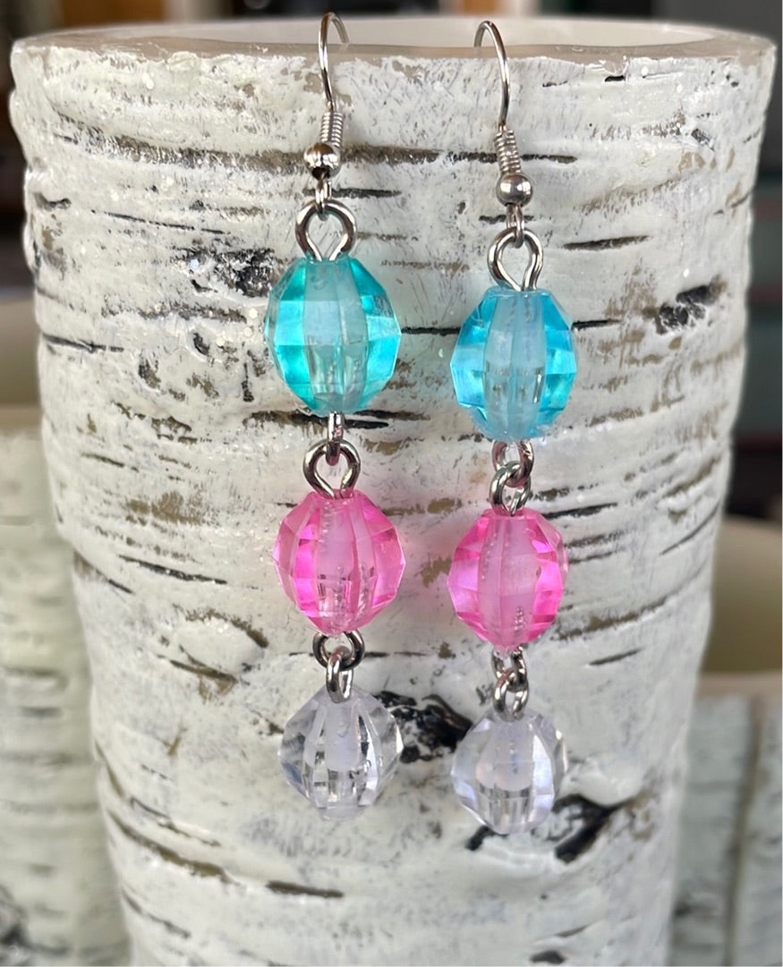 Dangle pride crystal earrings