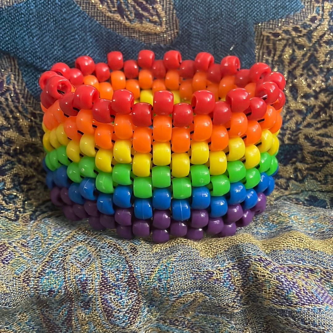 Rainbow Pride Kandi Cuff