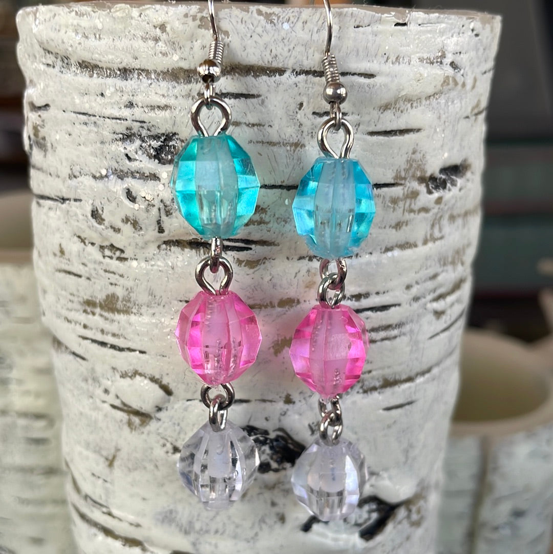 Dangle pride crystal earrings