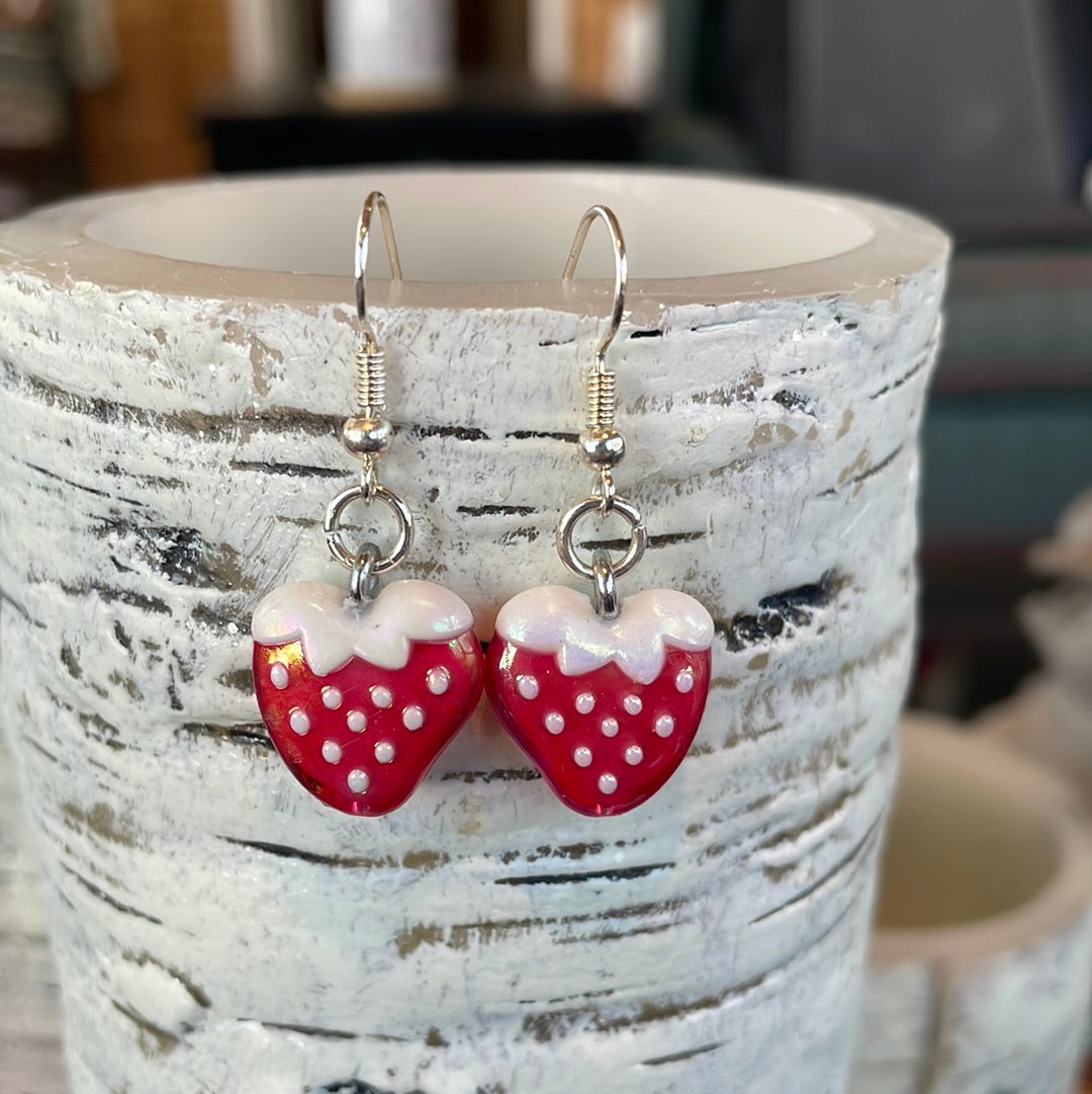 Cute strawberry earring