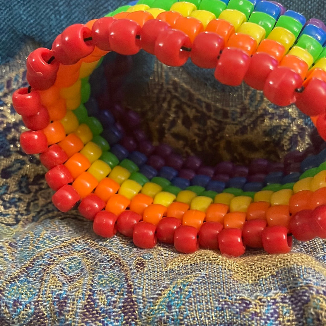 Rainbow Pride Kandi Cuff