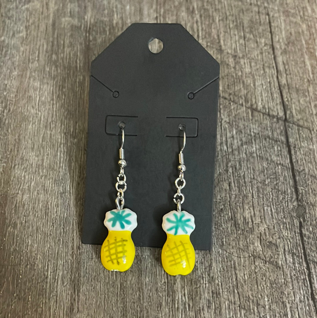 Ceramic Pineapple Earrings