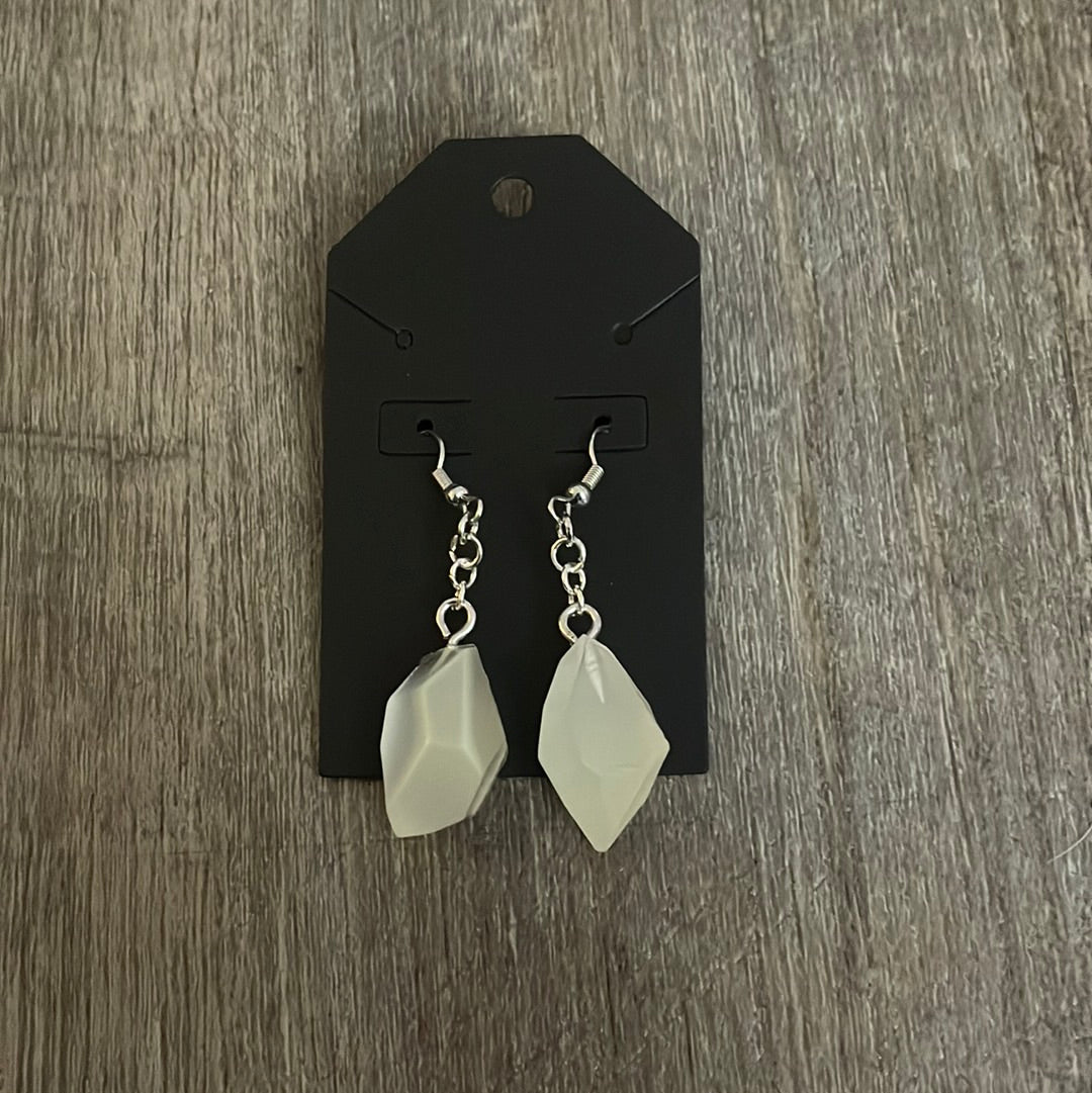 Glow in the dark stone shaped earrings
