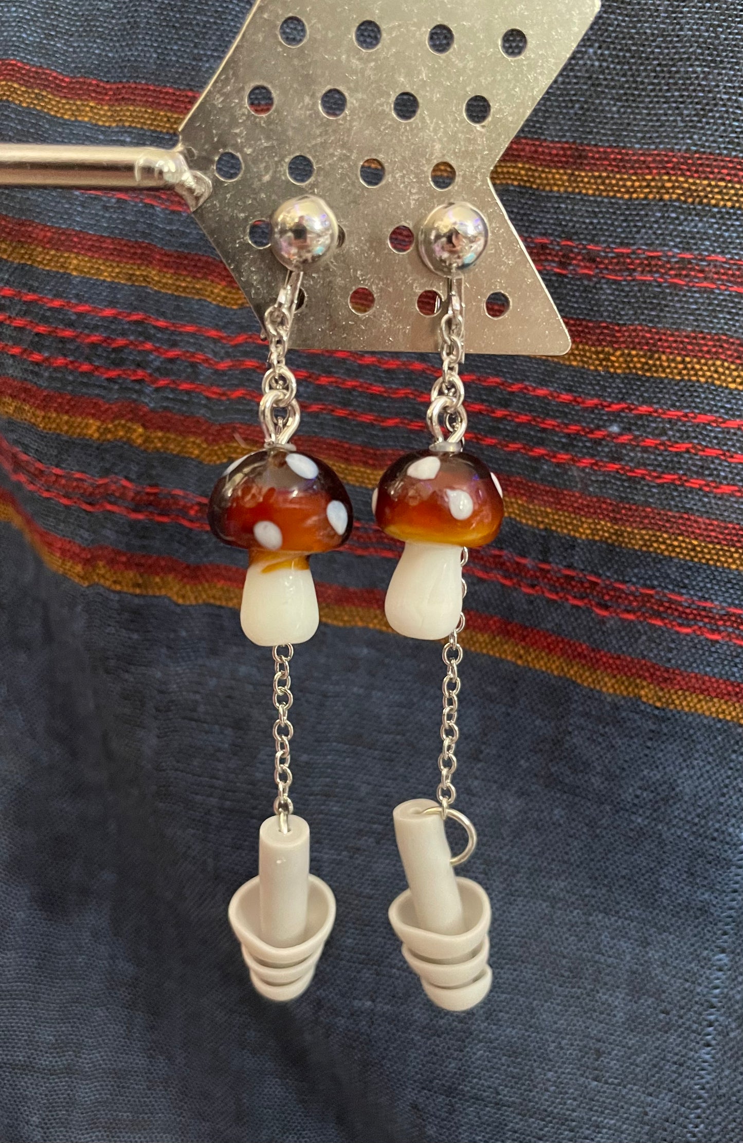 Earplug Clip on Earrings