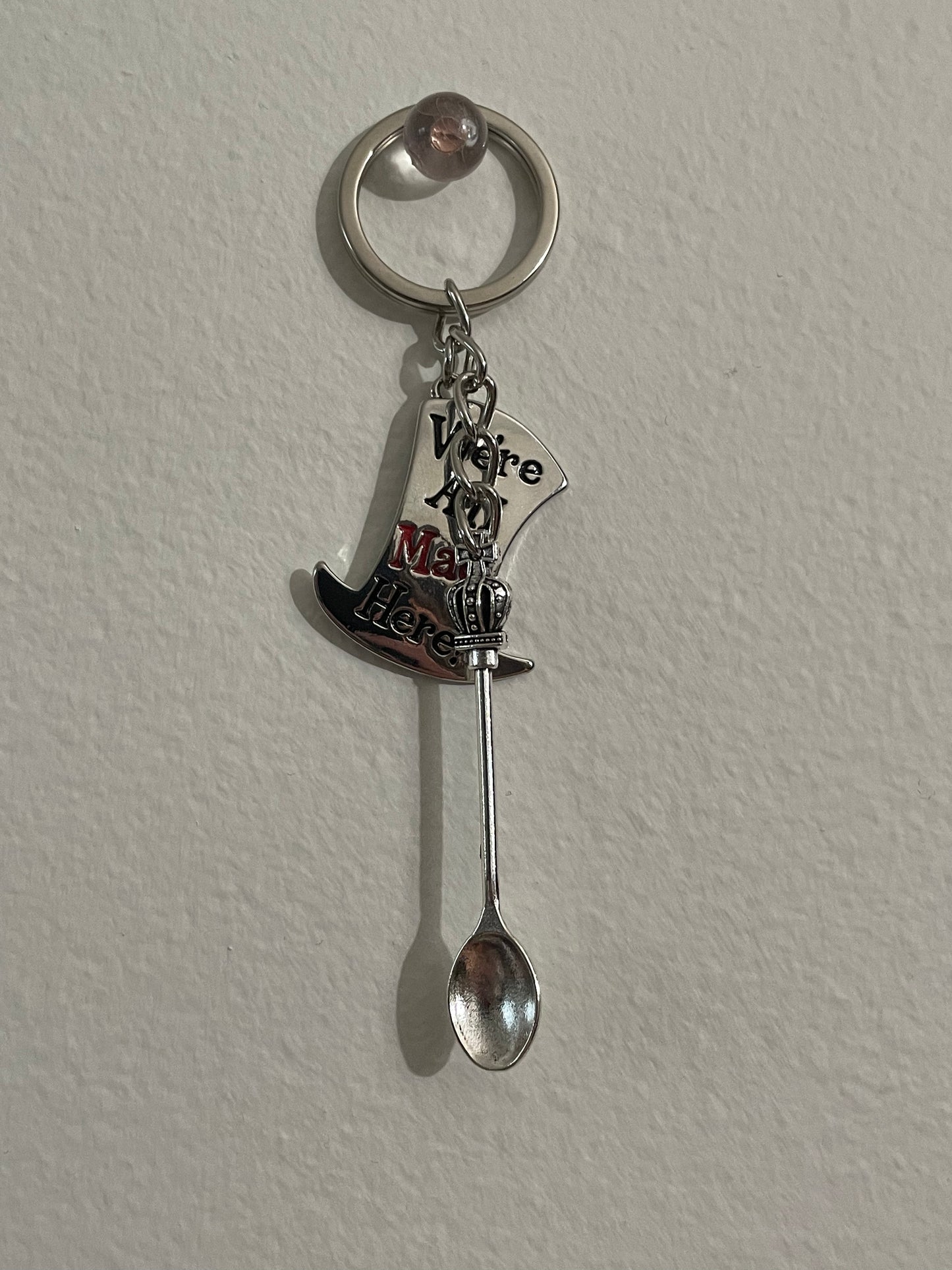 We’re all mad here royal spoon keychain